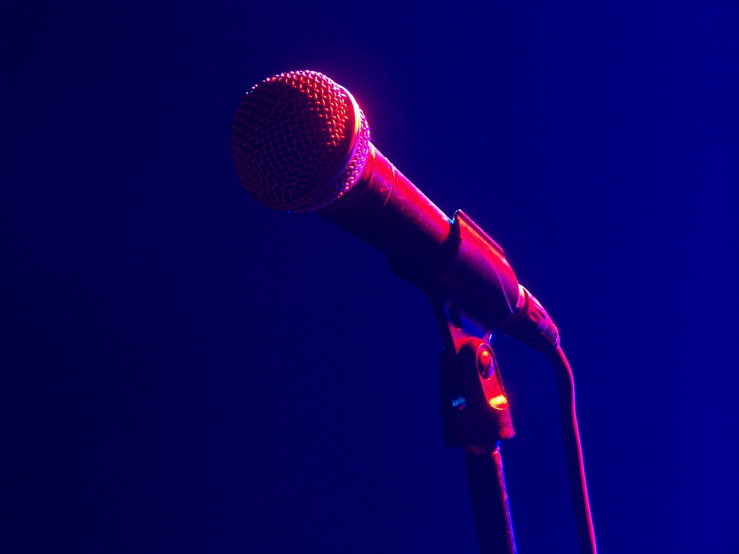 close up of Microphone live comedy
